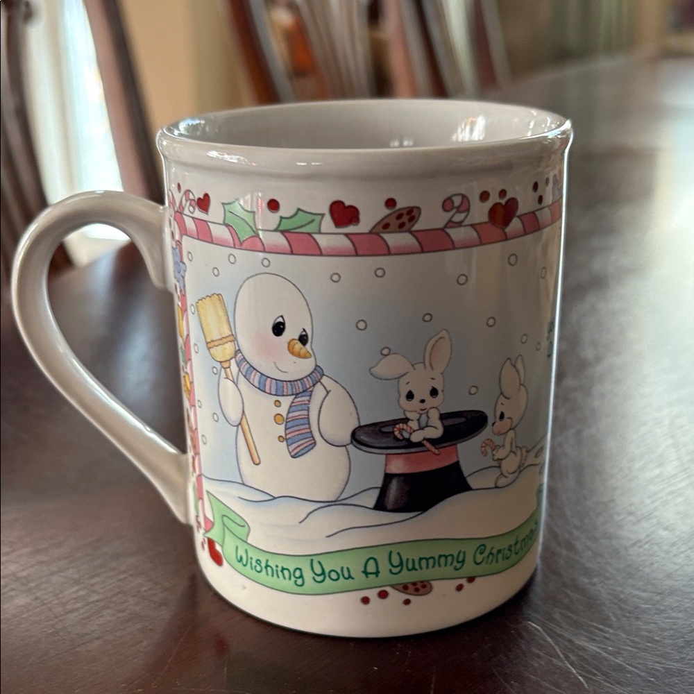 Vintage 1996 Precious Momemts “Wishing You a Yummy Christmas “ ceramic mug